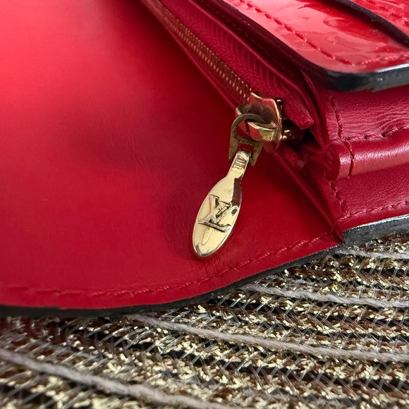 Louis Vuitton Monogram Vernis Red Patent Leather Wallet - Picture 5 of 6